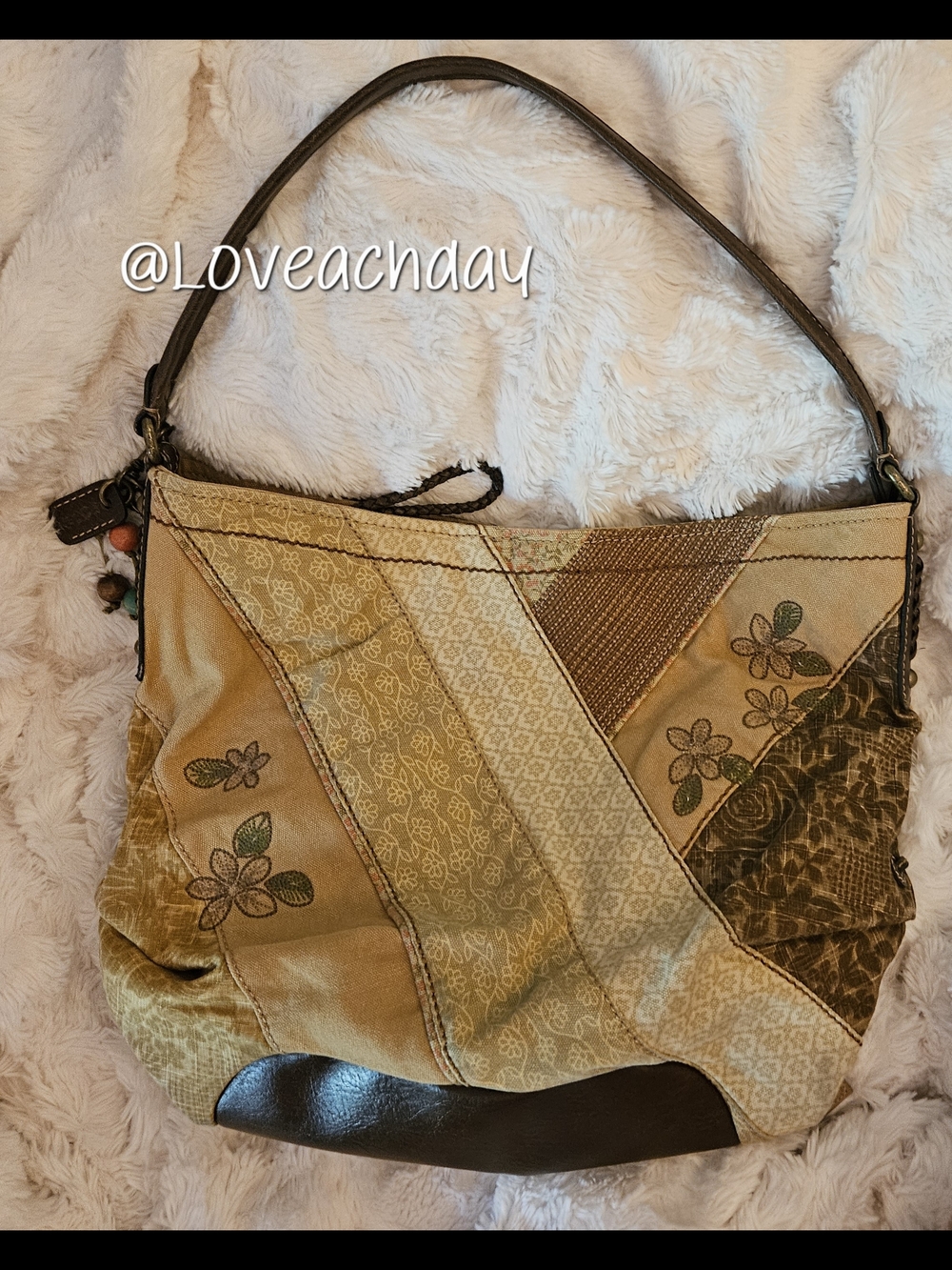 Vintage✨️Fossil✨️Boho Floral Patchwork Shoulder Bag